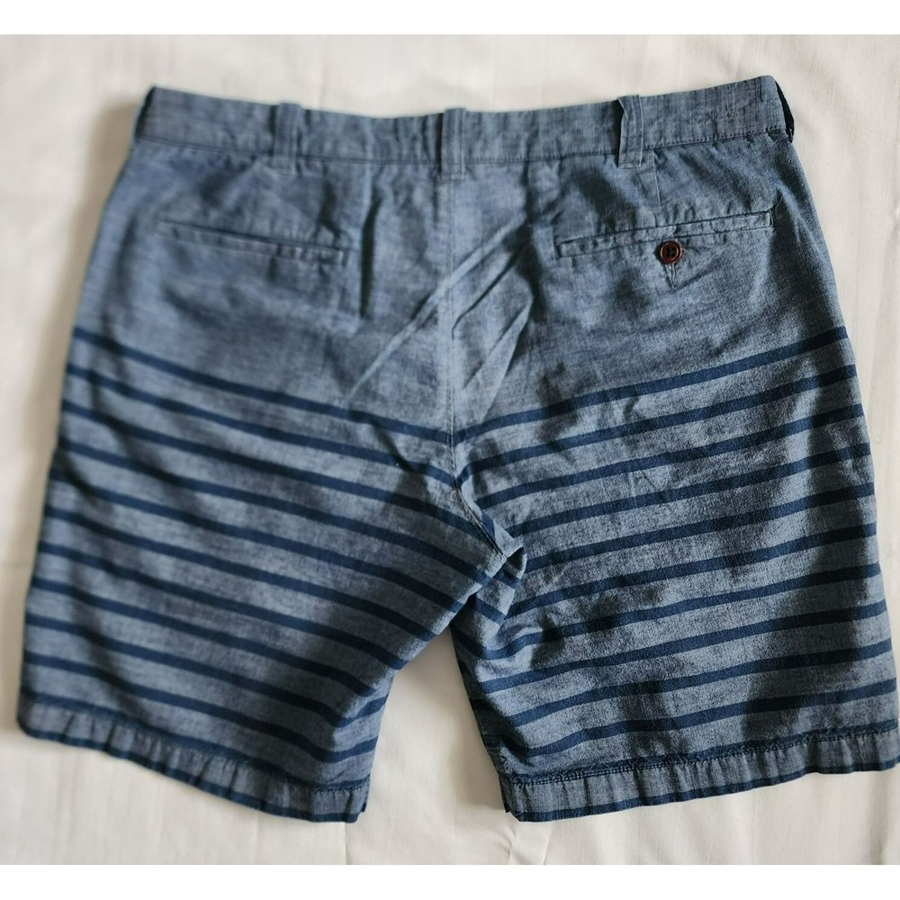 J. Crew Station Men's Stanton Indigo Striped Casual Chino Shorts Size W33 - Picture 4 of 13